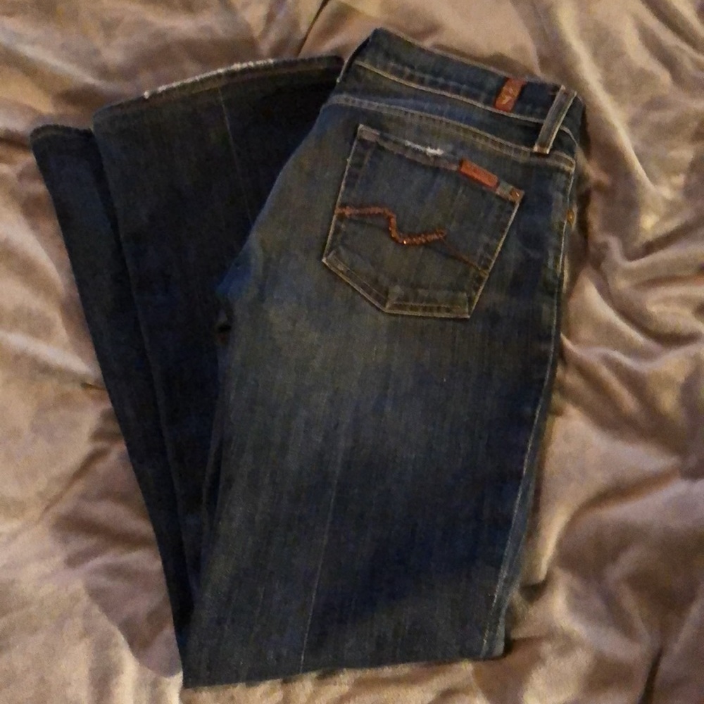 👗 7for all mankind bootcut size 25 bronze decor
